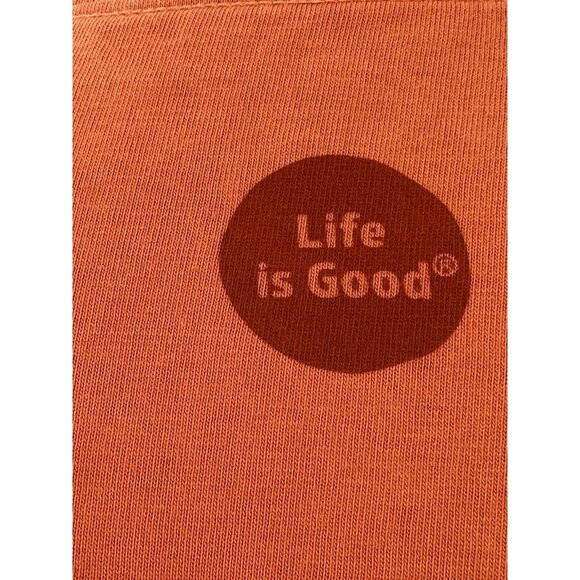 Life is Good Crusher Tee Halloween Life Was Good Orange Headstone RIP XXL - Picture 6 of 8